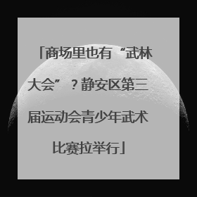 商场里也有“武林大会”？静安区第三届运动会青少年武术比赛拉举行