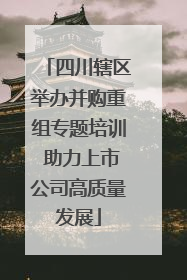 四川辖区举办并购重组专题培训 助力上市公司高质量发展