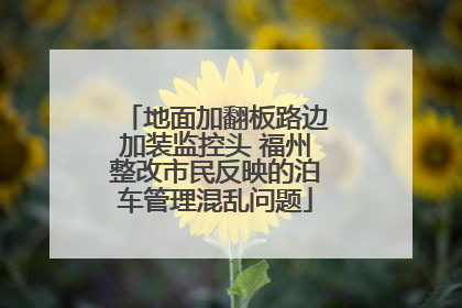 地面加翻板路边加装监控头 福州整改市民反映的泊车管理混乱问题