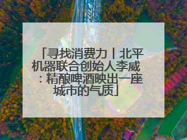 寻找消费力丨北平机器联合创始人李威：精酿啤酒映出一座城市的气质