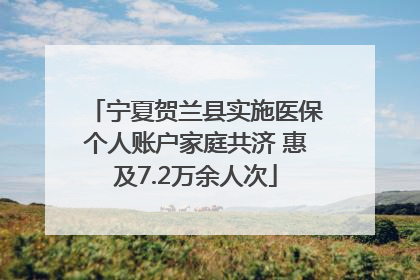 宁夏贺兰县实施医保个人账户家庭共济 惠及7.2万余人次