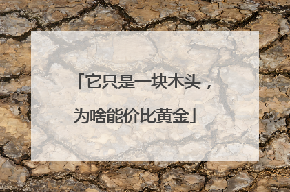 它只是一块木头，为啥能价比黄金