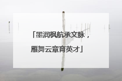 墨润枫航承文脉，雁舞云章育英才