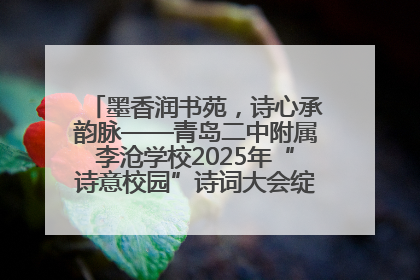 墨香润书苑，诗心承韵脉——青岛二中附属李沧学校2025年“诗意校园”诗词大会绽放文化华章