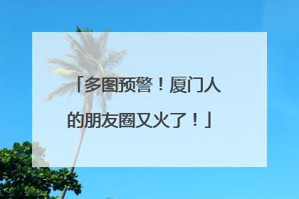 多图预警！厦门人的朋友圈又火了！