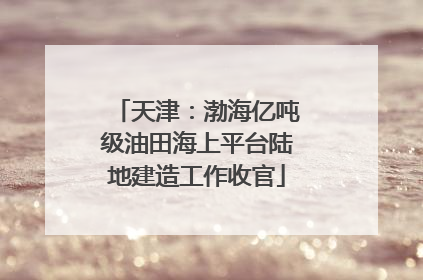天津：渤海亿吨级油田海上平台陆地建造工作收官