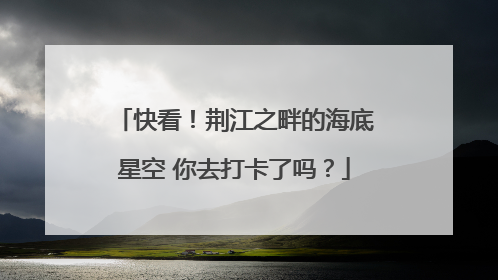 快看！荆江之畔的海底星空 你去打卡了吗？