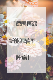 德国再遇新能源转型阵痛