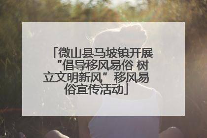 微山县马坡镇开展“倡导移风易俗 树立文明新风”移风易俗宣传活动