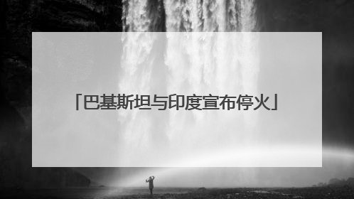 巴基斯坦与印度宣布停火