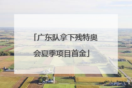 广东队拿下残特奥会夏季项目首金