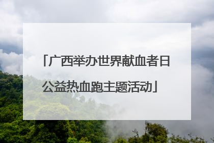广西举办世界献血者日公益热血跑主题活动