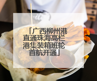 广西柳州港直通珠海高栏港集装箱班轮首航开通