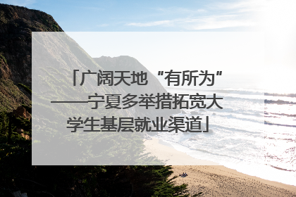 广阔天地“有所为”——宁夏多举措拓宽大学生基层就业渠道