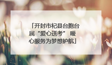 开封市杞县台胞台属“爱心送考” 暖心服务为梦想护航