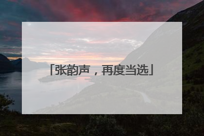 张韵声，再度当选