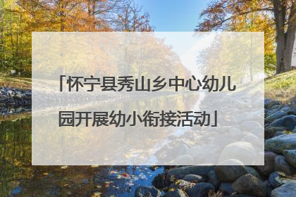 怀宁县秀山乡中心幼儿园开展幼小衔接活动