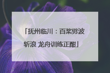 抚州临川：百桨劈波斩浪 龙舟训练正酣
