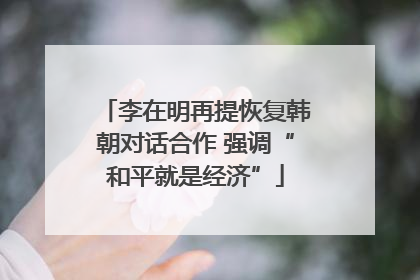 李在明再提恢复韩朝对话合作 强调“和平就是经济”