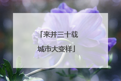 来并三十载 城市大变样