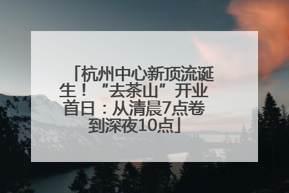 杭州中心新顶流诞生！“去茶山”开业首日：从清晨7点卷到深夜10点