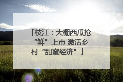 枝江：大棚西瓜抢“鲜”上市 激活乡村“甜蜜经济”