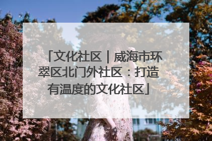文化社区｜威海市环翠区北门外社区：打造有温度的文化社区