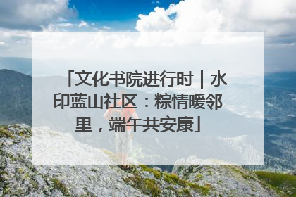 文化书院进行时｜水印蓝山社区：粽情暖邻里，端午共安康