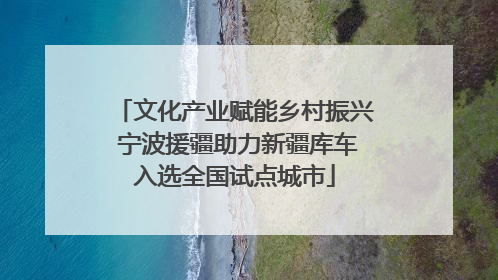 文化产业赋能乡村振兴 宁波援疆助力新疆库车入选全国试点城市