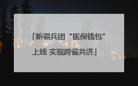新疆兵团“医保钱包”上线 实现跨省共济