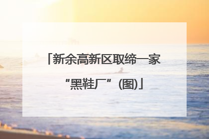 新余高新区取缔一家“黑鞋厂”(图)