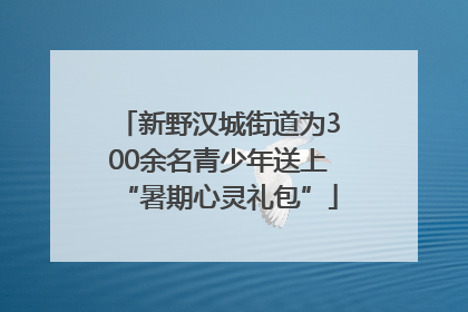 新野汉城街道为300余名青少年送上“暑期心灵礼包”