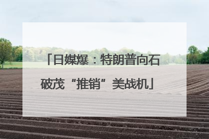日媒爆：特朗普向石破茂“推销”美战机