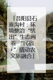 昔阳县石寨沟村：环境整治“绣出”生态画卷 “民宿+”撬动农文旅融合
