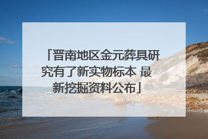 晋南地区金元葬具研究有了新实物标本 最新挖掘资料公布