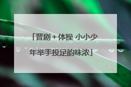 晋剧＋体操 小小少年举手投足韵味浓