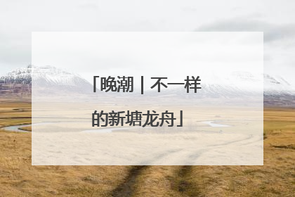 晚潮｜不一样的新塘龙舟