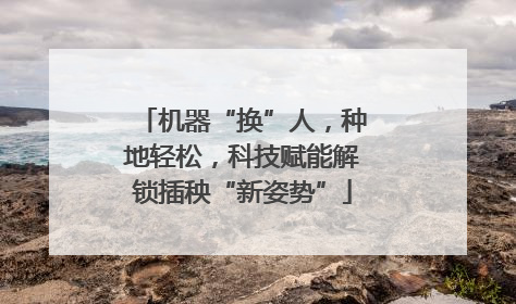 机器“换”人，种地轻松，科技赋能解锁插秧“新姿势”