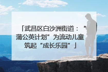 武昌区白沙洲街道：“蒲公英计划”为流动儿童筑起“成长乐园”