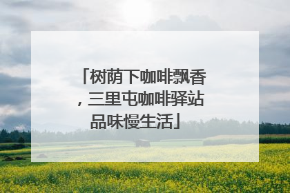 树荫下咖啡飘香，三里屯咖啡驿站品味慢生活