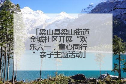 梁山县梁山街道金城社区开展“欢乐六一，童心同行”亲子主题活动