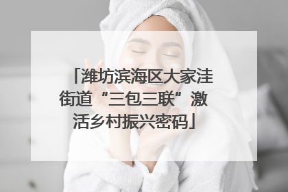潍坊滨海区大家洼街道“三包三联”激活乡村振兴密码