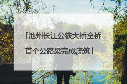 池州长江公铁大桥全桥首个公路梁完成浇筑