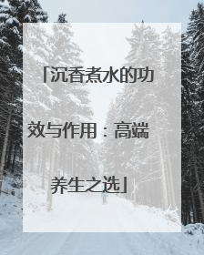 沉香煮水的功效与作用：高端养生之选
