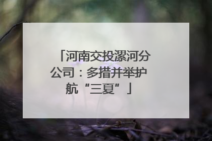 河南交投漯河分公司：多措并举护航“三夏”