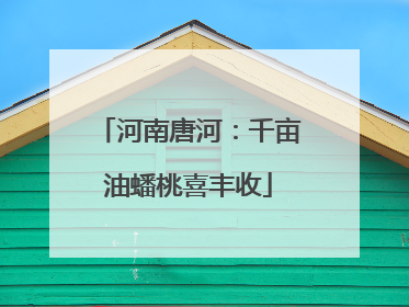 河南唐河：千亩油蟠桃喜丰收