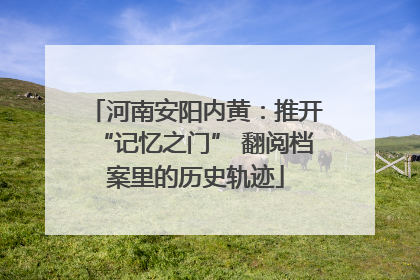 河南安阳内黄：推开“记忆之门” 翻阅档案里的历史轨迹