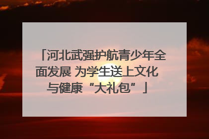 河北武强护航青少年全面发展 为学生送上文化与健康“大礼包”
