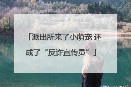 派出所来了小萌宠 还成了“反诈宣传员”