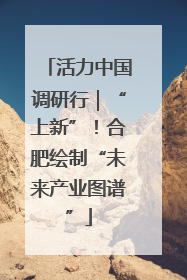 活力中国调研行｜“上新”！合肥绘制“未来产业图谱”